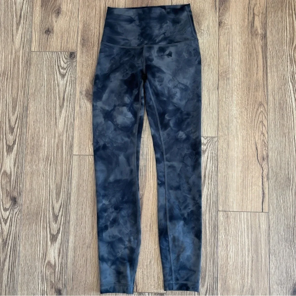 Lululemon Wunder Train High Rise Tight Leggings Size 2 Diamond Dye Grey Graphite